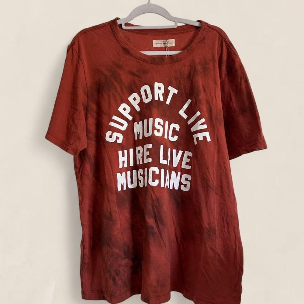 Imogene + Willie Support Live Music Graphic Tee Rust Orange XXL NWT